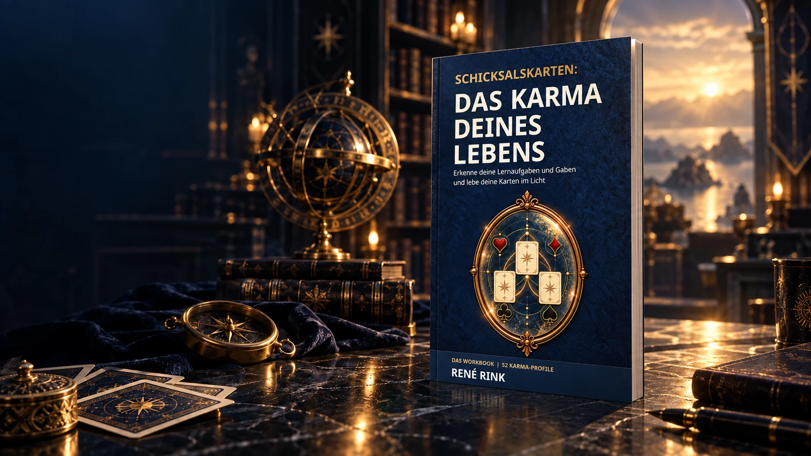 Das Karma deines Lebens – blaues Spiegelcover von René Rink