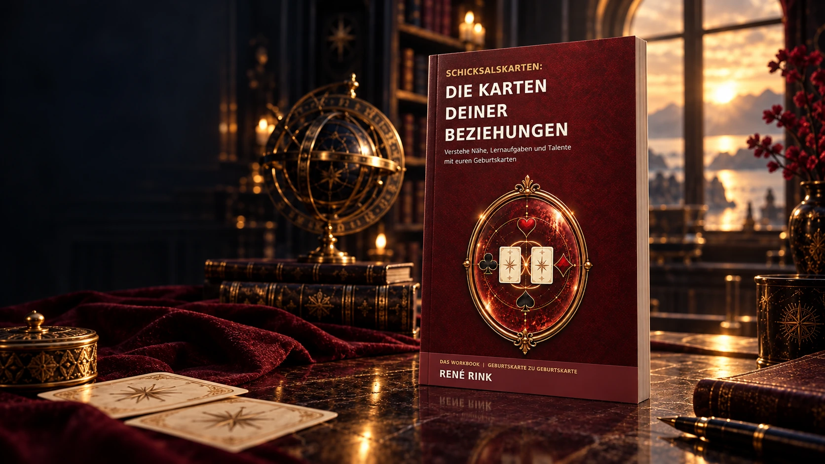 Die Karten deiner Beziehungen – rotes Spiegelcover von René Rink